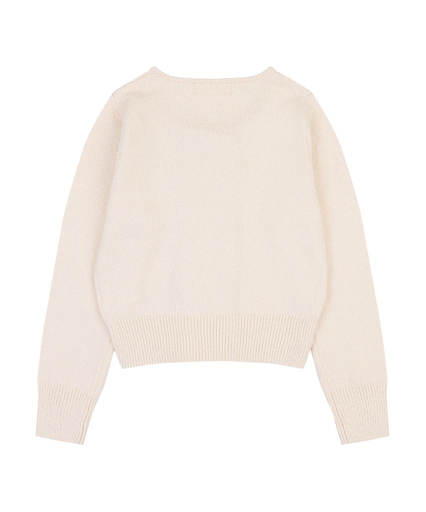 Deliccent Double Button Wool Cardigan [Ivory]