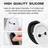 4PCS Car Door Strike Protector, Silicone Silent Door Lock Latch Guard Protective Cover, Rust Stopper Shock Absorption Pads for Cars, Universal Car