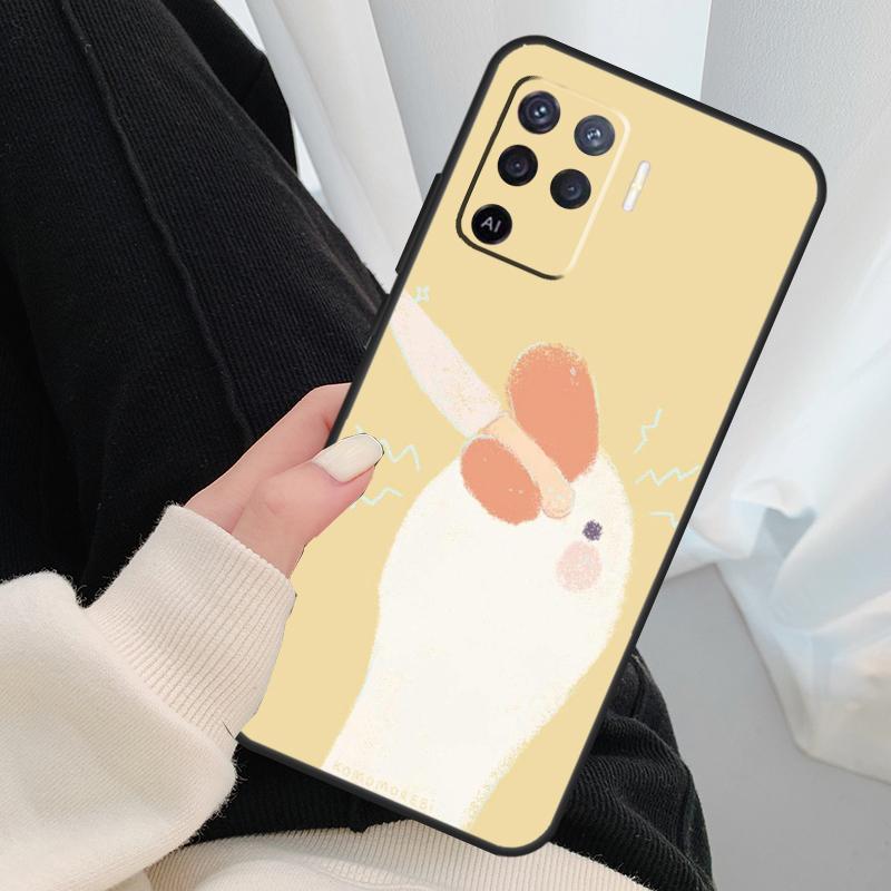 Cartoon Lustige Gans Hülle Für Oppo A96 A76 A16 A60 A98 A58 A78 A18 A38 A80 A40 A77 A57 A17 A74 A54 A94 A15 A5 Pro