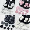 8 Pièces Mode Charms Fleur 3D pour Chaussures de Plage Boucle Clip Amovible Décorations de Chaussures DIY Chaussures Perforées Accessoires Chaussures de Plage