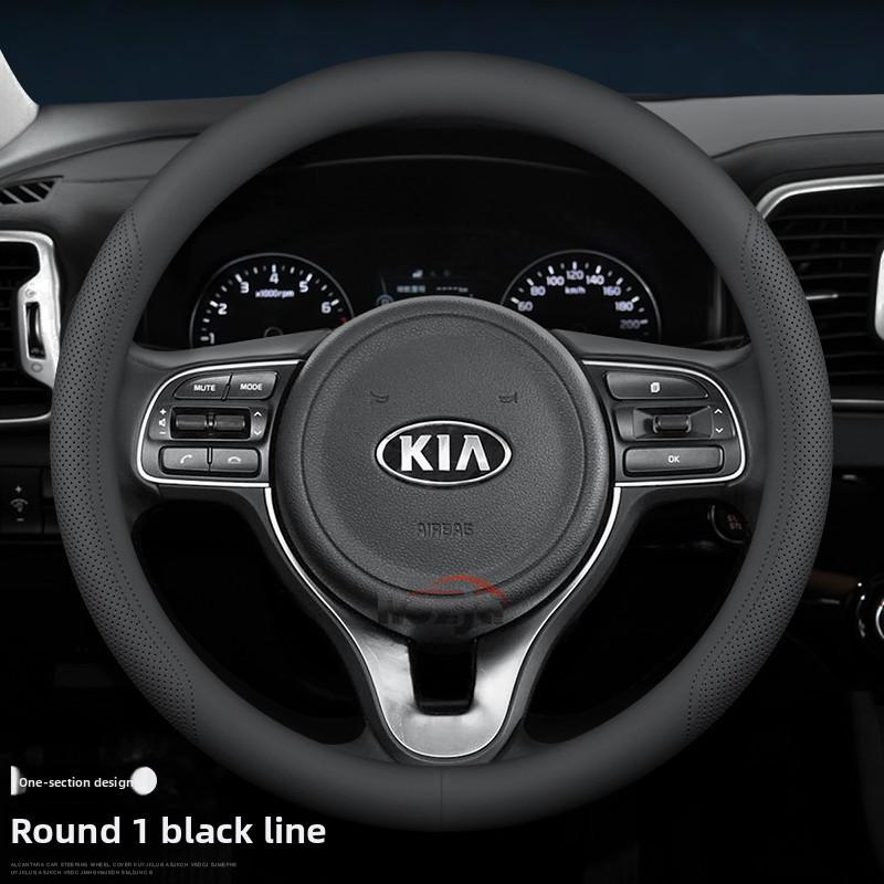 Leather Car Steering Wheel Cover for Kia Niro Sorento Picanto Seltos Carnival K5 Ceed K4 K3 Xceed Sportage 2015 - 2023 2024 2025 Kxnhz00