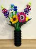 Vase for Lego for Artificial Flowers Grasses Decorative Modern Black 17cm