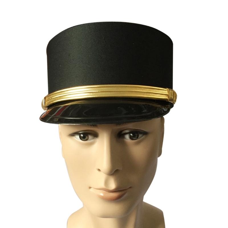 Carnivals Doorman Hotel Waiter Hat Security Guard Hat for Adult Teen Role Play Show Carnivals Party Taking Photo Hat