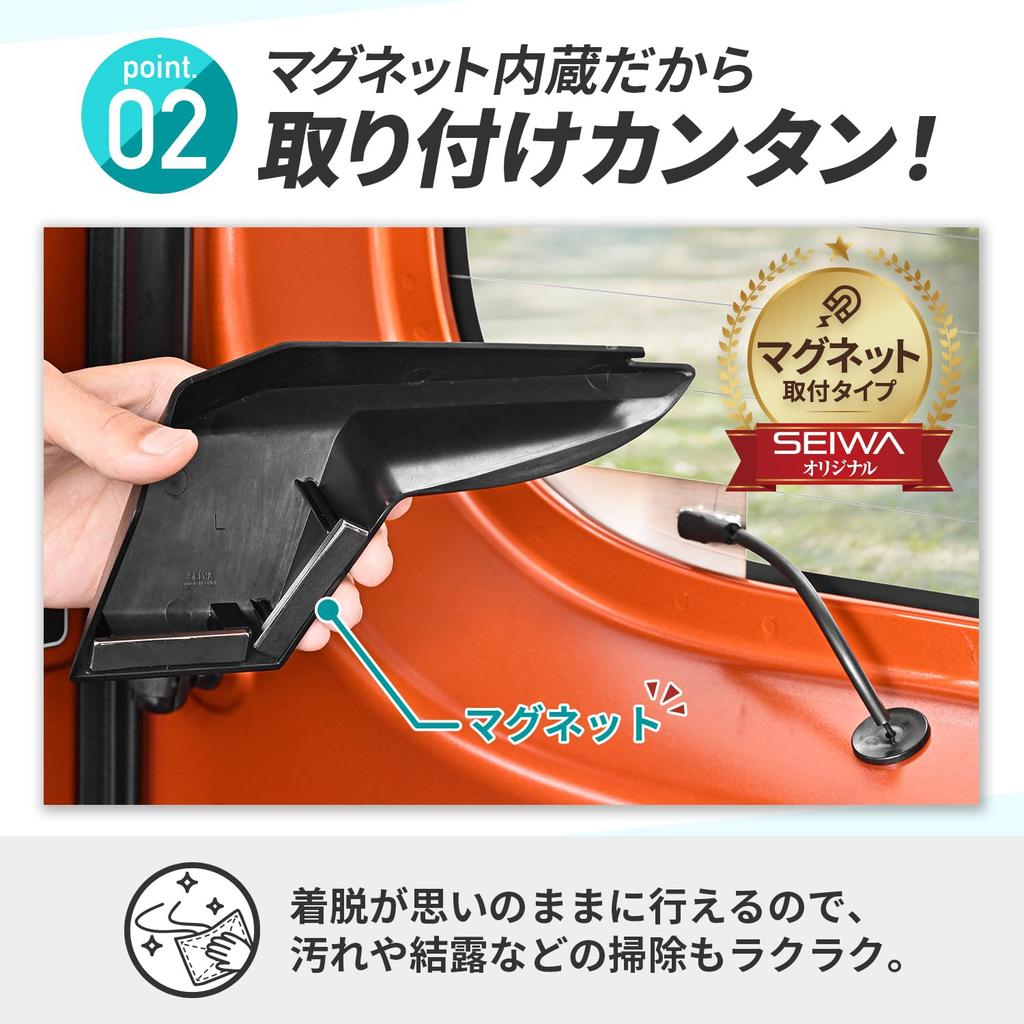 SEIWA Fahrzeugspezifisches Produkt für Daihatsu Hijet Cargo Atley (S700V/S710V) Magnetische Heckscheibenheizungsabdeckung