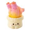 Mini Cute Resin Cactus Figurine Miniature Potted Plant Ornament Small Artificial Fake Cacti Plant for Car Dashboard Home Office Desk