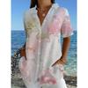 Painted Print Plus Size Women's Shirt, Trendy 3D Print Cardigan