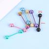 7 Pcs/Set The Plating Color Steel Stainless Steel Rod Tongue Nailed Double Ball