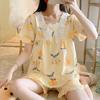 Summer New Pajamas Homewear Suit Small Fresh Sweet Pajamas Ms. Thin Section of The Student Leisure Outside The Home Clothing