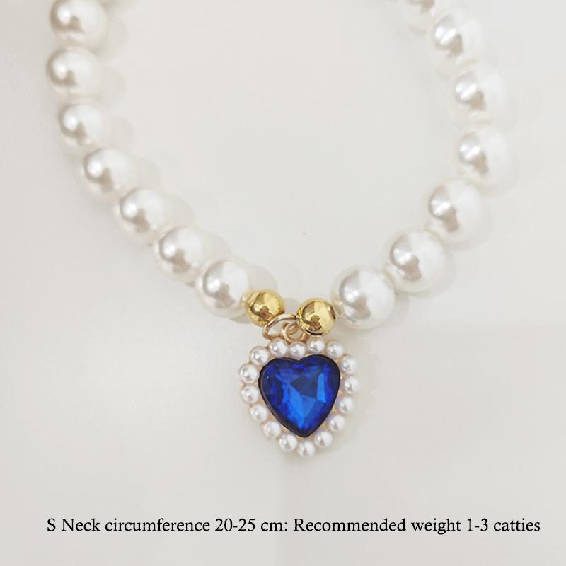 Princess Style Pet Pearl Collar For Dogs Cats - Cute Jewelry Accessory For Puppy Kitten Perfect Wedding Gift