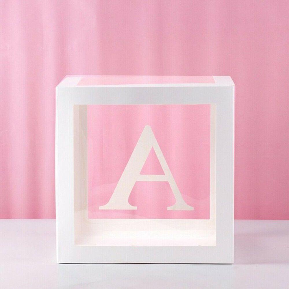 Stylish Transparent Cube Box For Boy Girl Baby Shower And Wedding Decorations