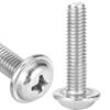 304 Stainless Steel Round Head Cabinet Door Handle Screw with Gasket, Self-Tapping M3/M4