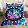 Cute Rainbow Unicorn Three-piece Quilt Cover 3D Digital Printing Bedding Set Bed Cover