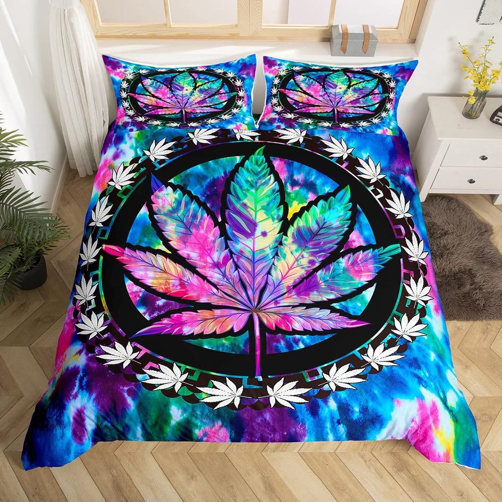 Cute Rainbow Unicorn Three-piece Quilt Cover 3D Digital Printing Bedding Set Bed Cover