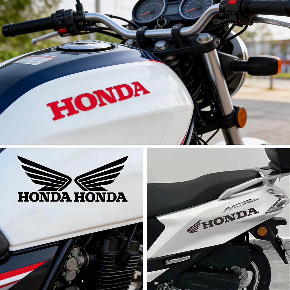 Car Reflective Stickers Hollow Letter Carved Decals for Honda Motorcycle Helmet Scooter Tail Box Shock Absorber DecorationOW3