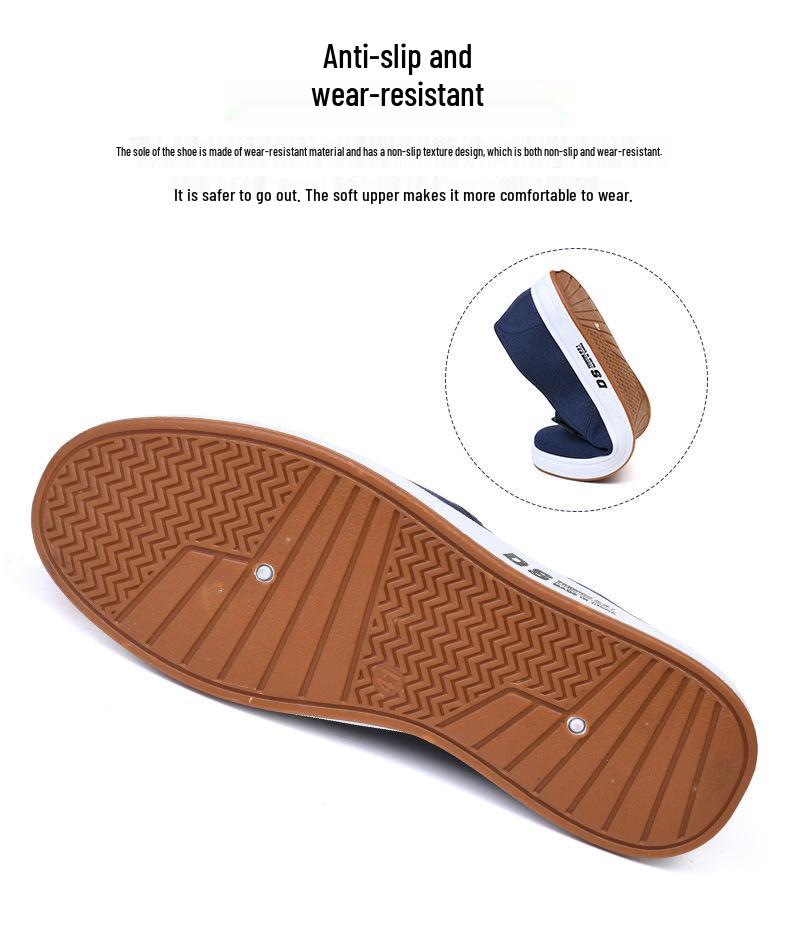 Men's Casual Slip-On Canvas Shoes - Breathable, Soft Sole, Cotton Shoes for Spring & Autumn