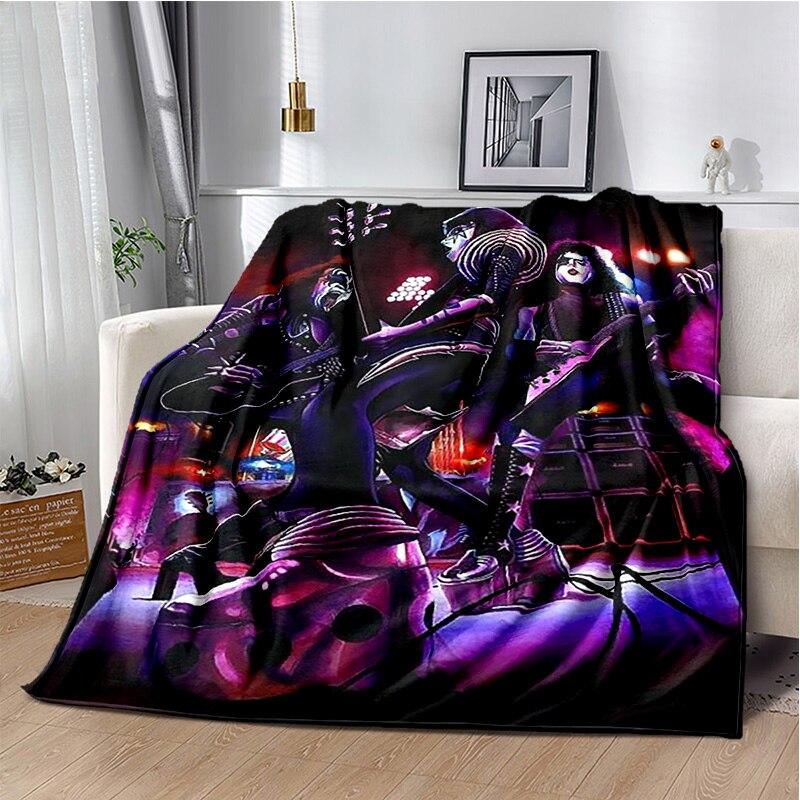 Coperta banda rock band Kiss Moda Flanella Morbida Pile Coperta Plaid Bambini e Adulti Regalo Divano Viaggio Campeggio