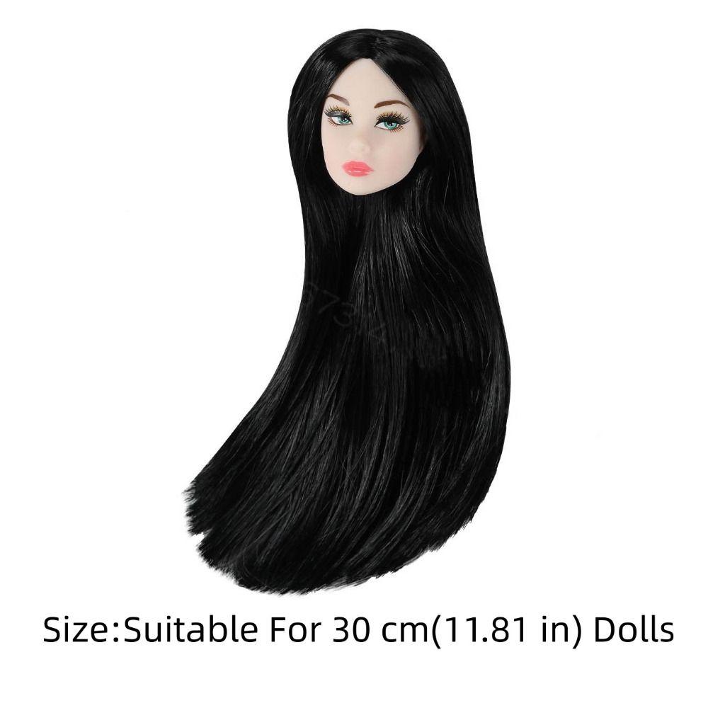 European Supermodel Doll Head 16 Doll Head With Long Curly Hair Make-Up Whitenormalchocolate Dress Up 30Cm Dolls Head