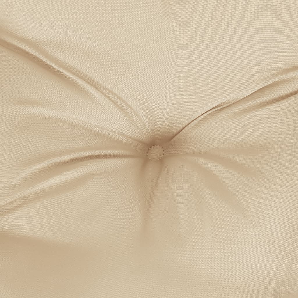 High Back Cushions 2 Pcs Beige Oxford Fabric