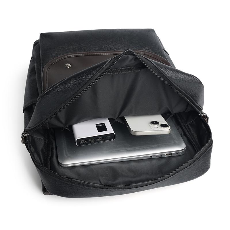 Sac à dos rétro pour homme Grande capacité Imperméable Résistant à l'usure Multifonctionnel Sac pour ordinateur