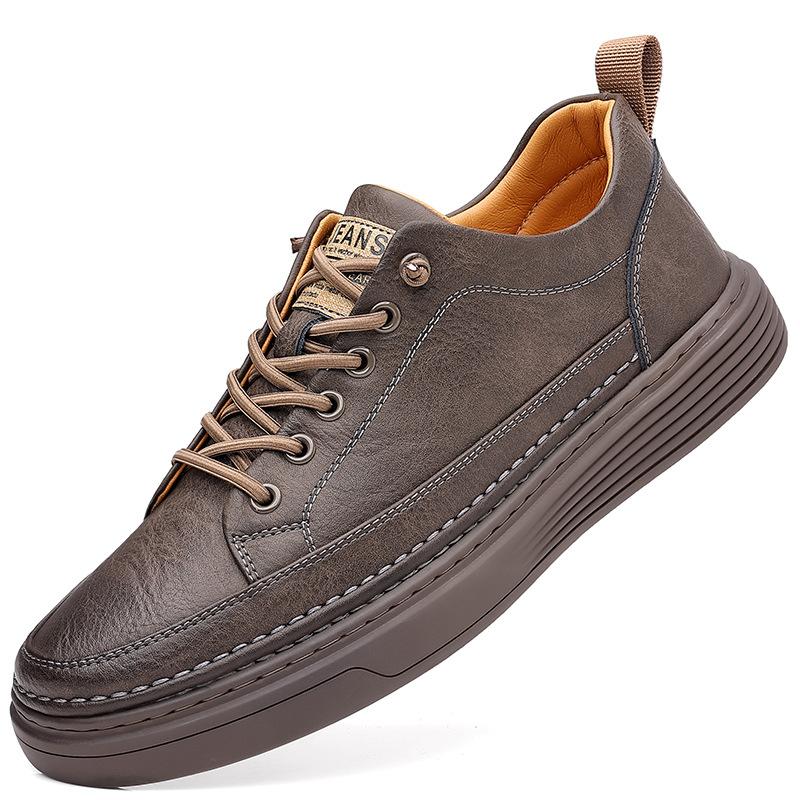 Jonge Heren Schoenen Lente en Herfst Casual Leren Schoenen Heren Alles Match Trendy Sportschoenen Witte Schoenen Witte Trendy Schoenen Sneakers
