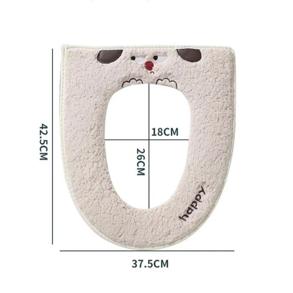 Plush Winter Toilet Seat Cover with Zipper Toilet Seat Cushion Toilet Cushion Cover Winter