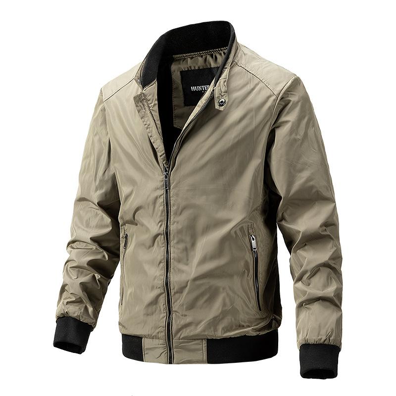 Fashion New Autumn Stand Collar Jacket Man Bomber Jacket Mens Windbreaker Jackets Coat Men's Clothing Casual Slim Jacket