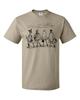 Vintage Walking Skeletons Halloween Trick Or Treating Fashion Graphic Tee Shirt