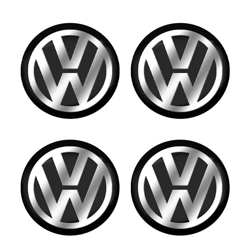 4pcs 56mm Emblem Badge Sticker Car Wheel Center Hub Metal Cap For Volkswagen VW GTI R Polo Golf Passat Magotan Tiguan Jetta