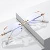 Retro Rimless Reading Glasses for Women Ladies Luxury Design Fashion Presbyopia Eyewear Vintage New Diamond Far Sight Eyeglasses