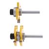 2 Bit Tongue and Groove Router Bit 1/4 Shank Woodworking Chisel Cutter Router Bit Set for Woodworking Tool