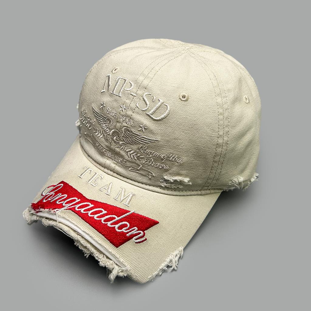 Spring And Summer American Niche Embroidered Alphabet Baseball Caps Men And Women Sunshade Holes Wind Broken Brim Personalized Peaked Cap