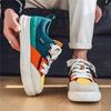 Modische Herren Color-Blocked Casual Canvas Schuhe 2025 Frühling Modetrend Vielseitige Sportschuhe Dicksohlige Bequeme Klobige Sneaker