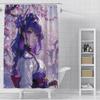 Duschvorhang Wasserdicht Polyesterstoff Farbe Bunt Badezimmer Vorhänge Genshin Impact Zuhause Badezimmer Dekoration Vorhang Mit Haken