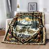 240Gm2 Wolves Under The Snowy Mountains Customize Your Name Outdoor Blanket Suitable For All Seasons Comfortable And Warm Soft Blanket Suitable For