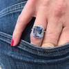 Nádherné svatební snubní prsteny Crystal Square AAA Cubic Zirconia Elegantní doplňky Vysoce kvalitní Statement Prsten pro ženy