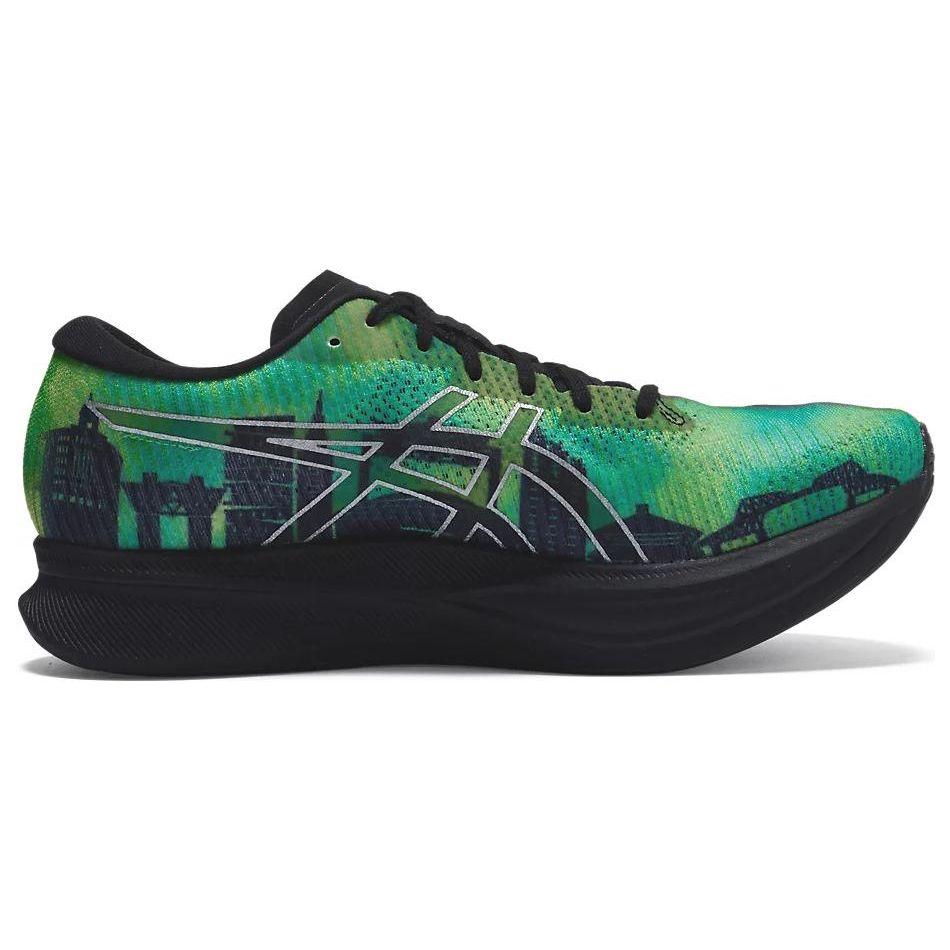 Asics Magic Speed 2.0 Comfortable Breathable Durable Fabric Low Top Marathon Running Shoes Men Sneaker Black Green 1011B744-001