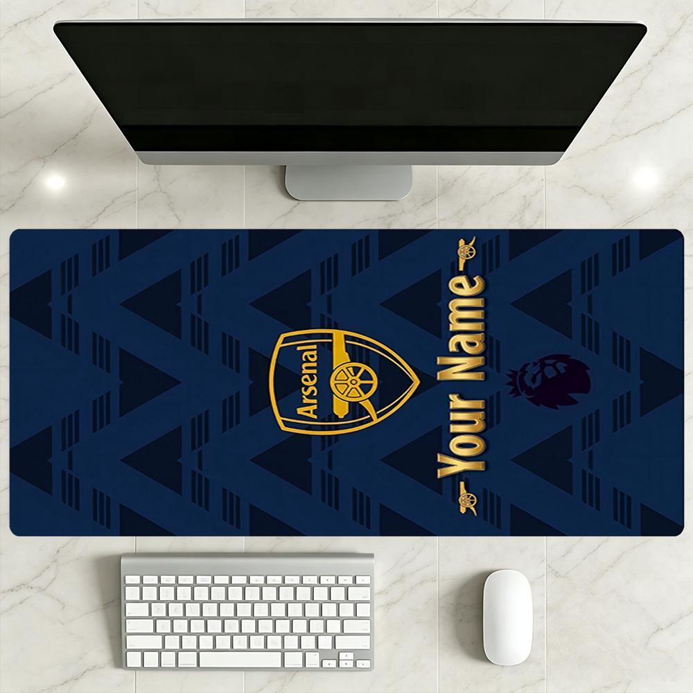 Arsenal F.c. Personalized Text Mouse Pad Gamer Mousepad Computer Desk Mat Non-Slip Rubber Base Computer Decor Item Office Use