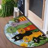 American Style Half-Round Indoor Door Mat: Water-Absorbent, Dirt-Resistant, Durable, Easy-Clean for Bathroom and Room Floors