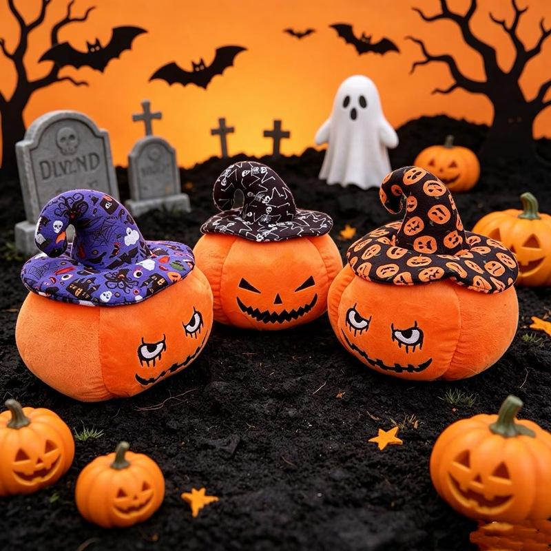 2026 Neues Halloween Kürbis Plüschkissen, Feiertags-Requisiten Dekorative Ornamente, Niedliche Geschenkpuppe, Heimdekoration