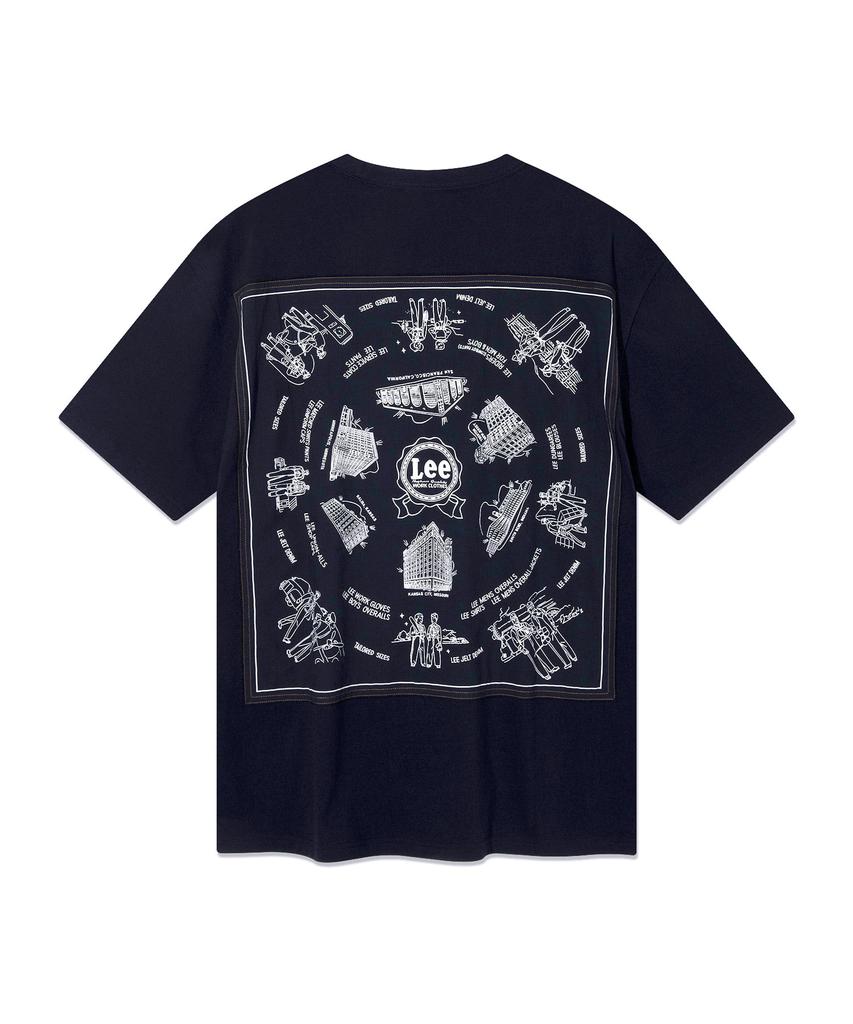LEE Bandana Short Sleeve T-Shirt Navy
