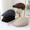 Japanese Retro Unisex Cap Artistic Adjustable Beret & Flat Hat (Spring/Autumn Pure Color) Newsboy Cap Painter Hat Men Women New