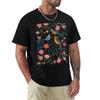 Cottagecore Vögel Volkskunst Vogel Blume T-Shirt koreanische Mode Fußball T-Shirt Herrenbekleidung