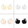 Christmas Eve Stainless Steel Apple Ear Studs for Women - European & American Style