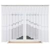 Adrianna - Ready-made Jacquard Curtain with Bottom Trim - 400X160 - White