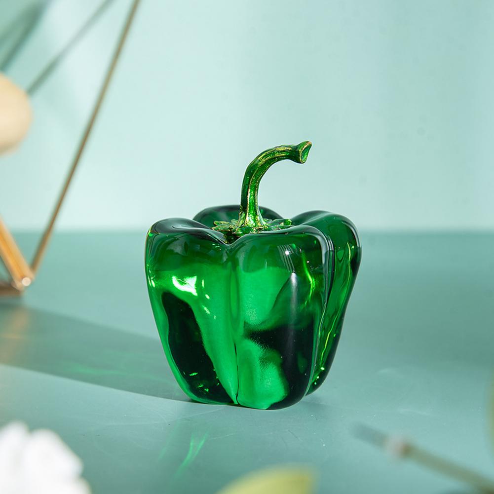 80%HOTChili Glazované Ozdoby Umelý Krištáľ Mini Umelá Imitácia Papriky Soška Domáca Stolová Dekorácia Darčeky Suveníry