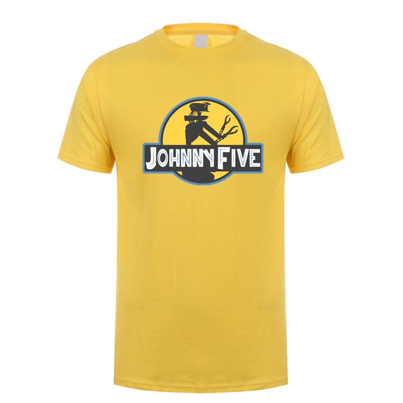 Funny Johnny 5 T Shirt Unisex Streetwear Tops Summer Short Sleeve Cotton Birthday Gifts Johnny Five Tshirt DY147
