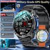 2026 New Military Smart Watch 860Mah Battery GPS Compass 10ATM Waterproof Tactics Sport 4GB Memory BT Call Smart Watches for Men Outdoor Smart Watch