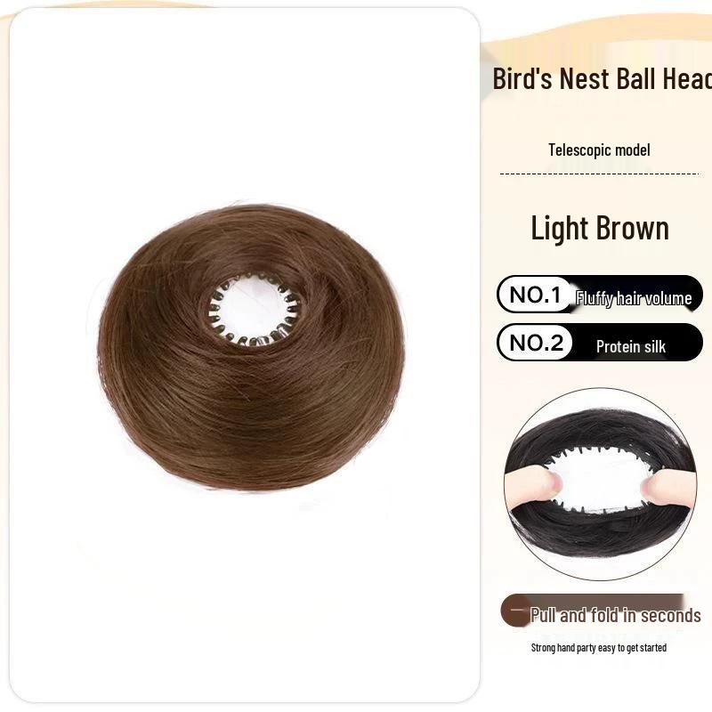 Bird's Nest Bun Hair Ring - Volumizing Hair Styling Tool with Wig Cap