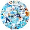 50PCS Blue Simple Daily Life Graffiti Stickers for Bicycle Hand Account Pencil Case Decals BulingBulingStickers Store