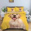 Dog Duvet Cover Set Golden Retriever Queen Size Bedding Set For Boys Girls Microfiber 3D Pet Themed Animal Funny Dog Quilt Cover